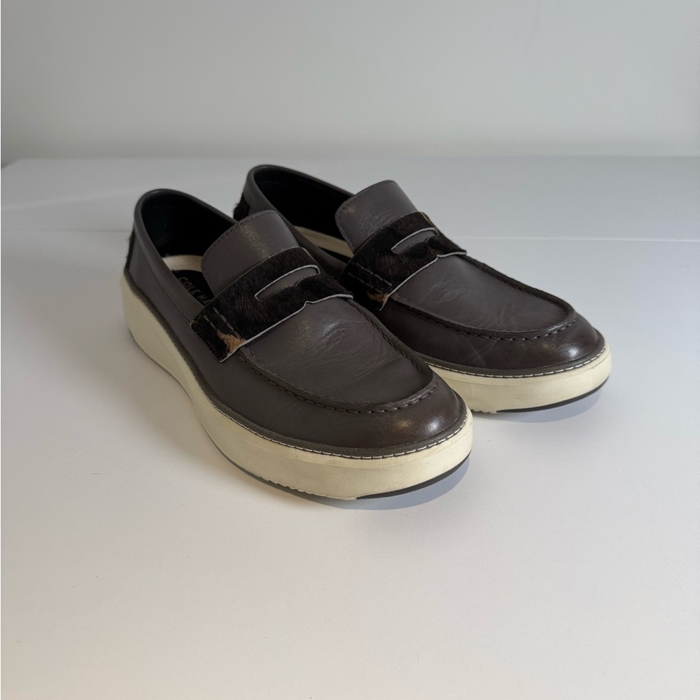 Men's Cole Haan Gray Leather Casual Loafers